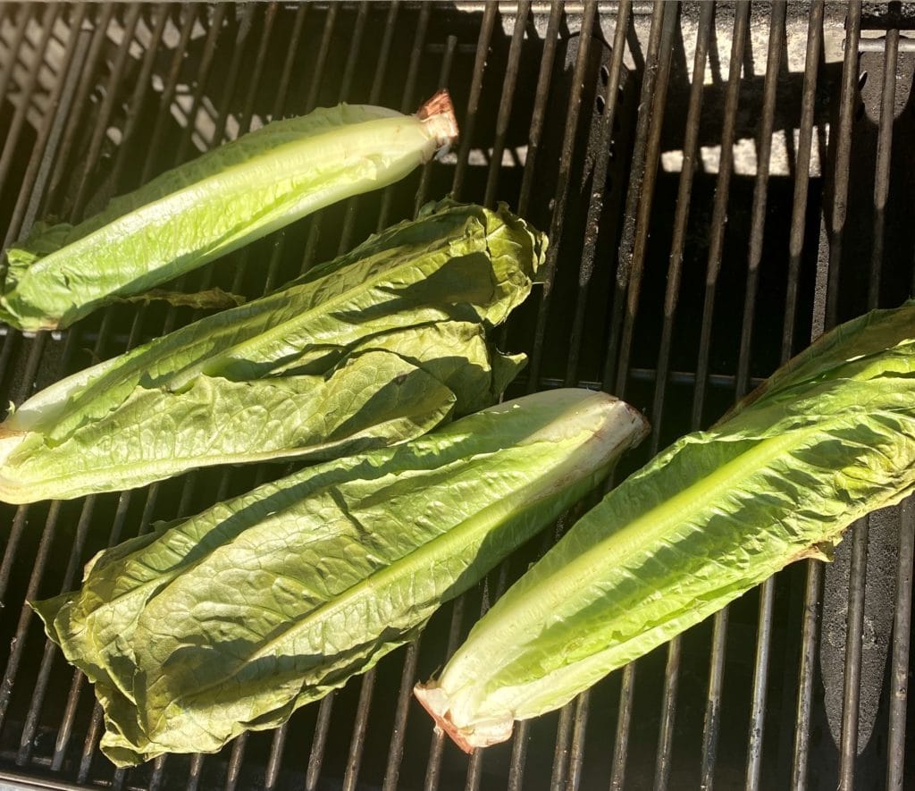 Place the lettuce directly on the grill