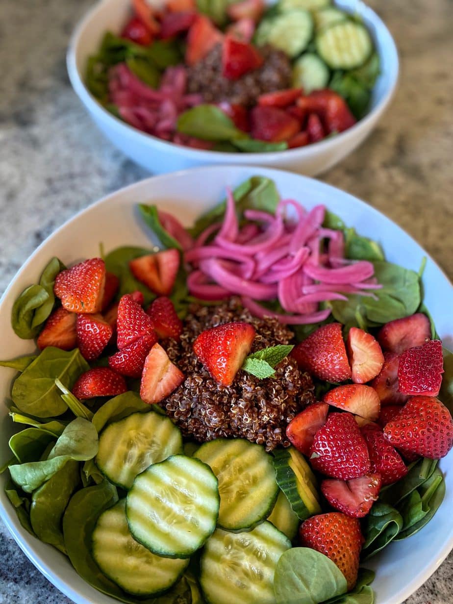 Spinach Strawberry Salad | Kathy's Vegan Kitchen