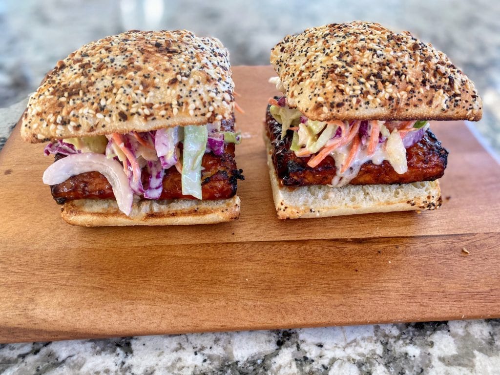 BBQ temepeh sandwiches
