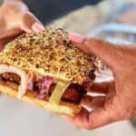 BBQ tempeh sandwich