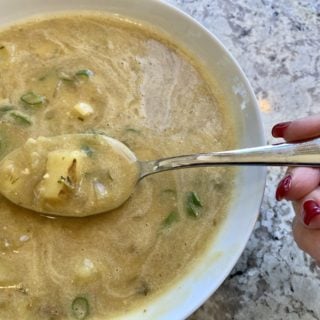 vegan potato leek soup