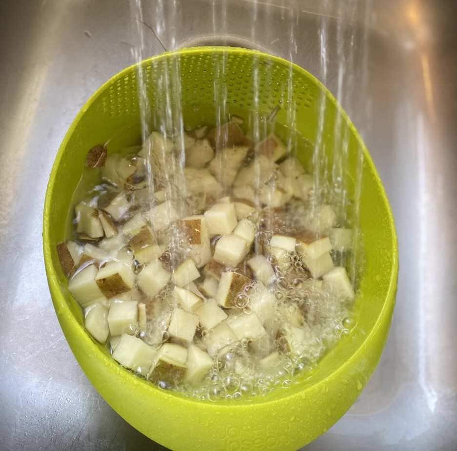 wash potatoes twice