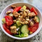 garlic croutons salad