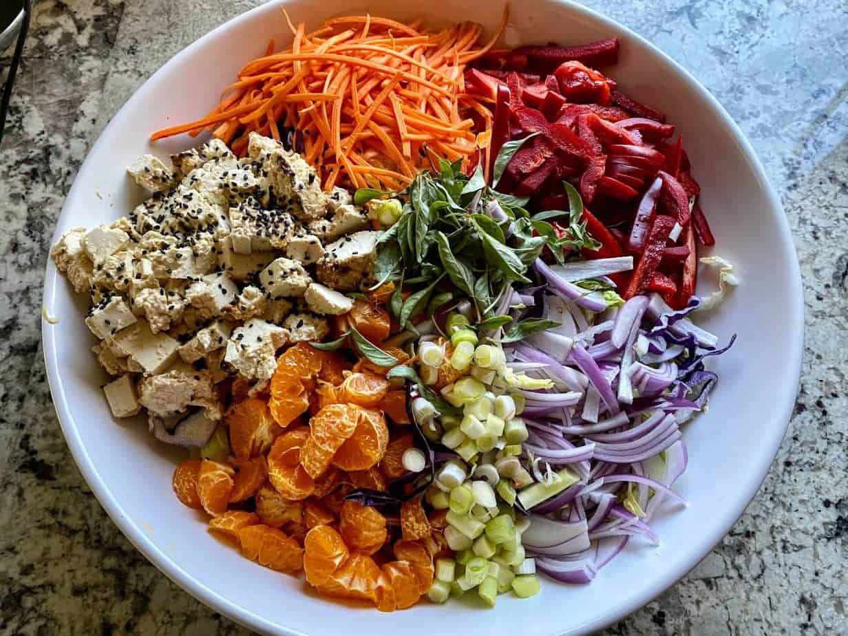Grilled Asian Sesame Tofu with Vegetable Slaw-image
