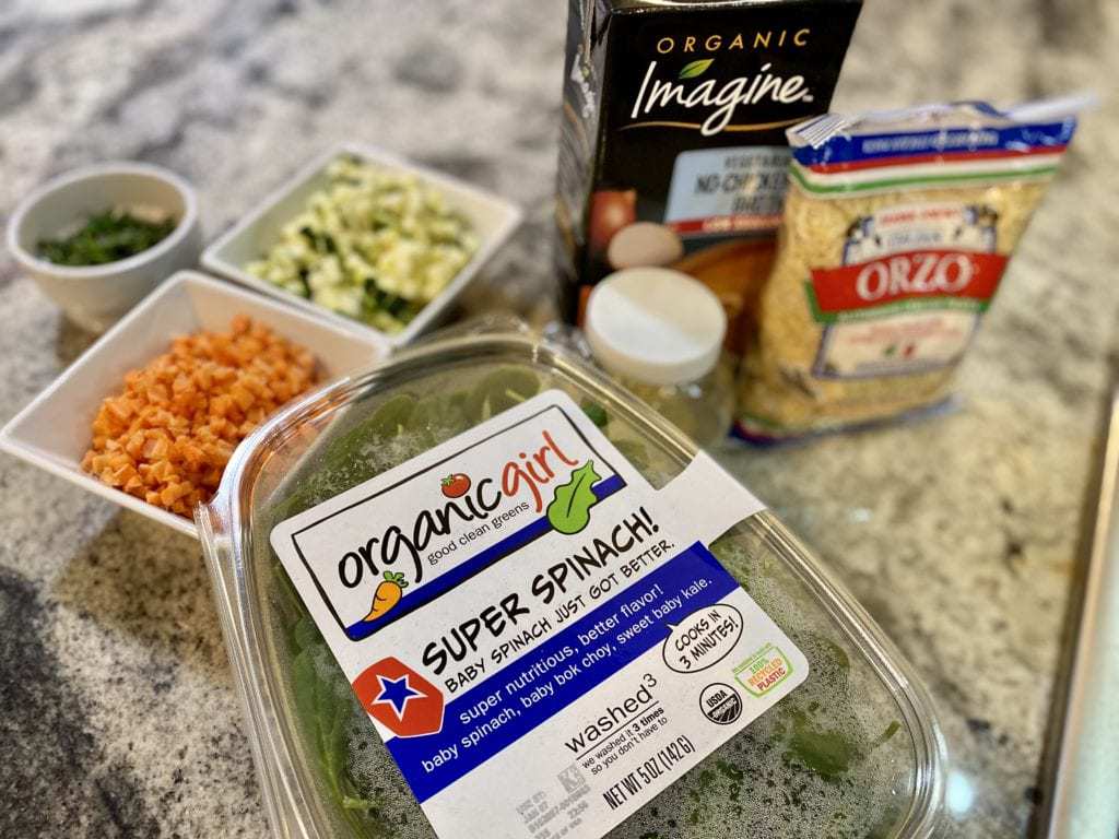 spinach, orzo, Italian wedding soup