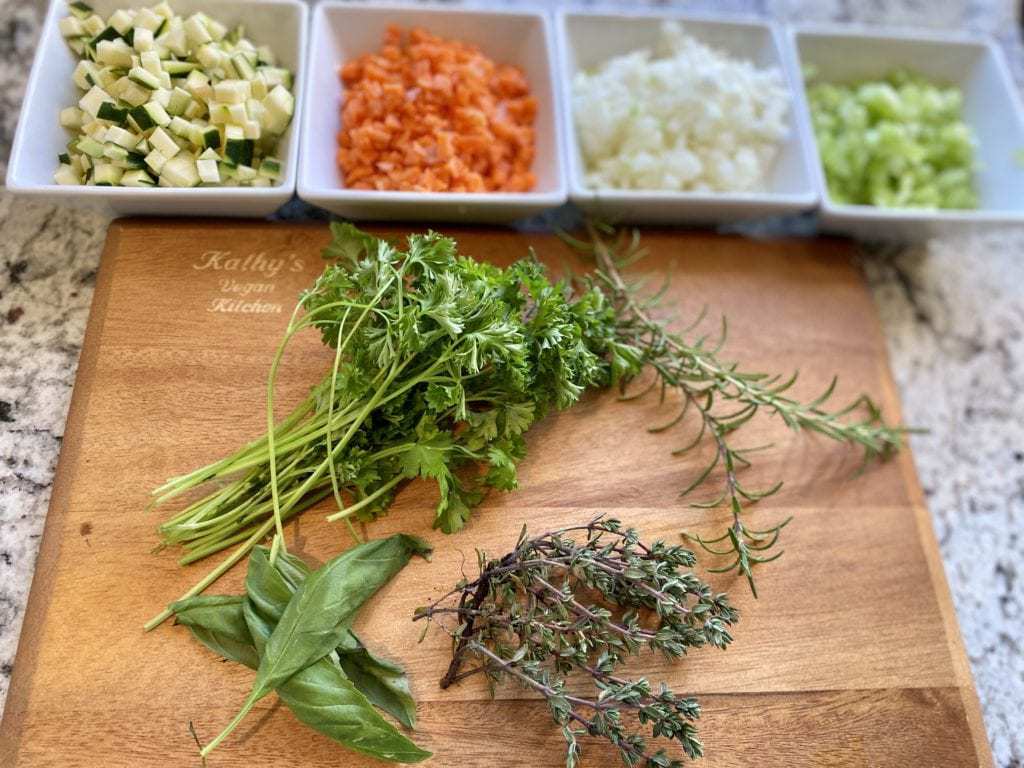 veggie for Italian wedding soup