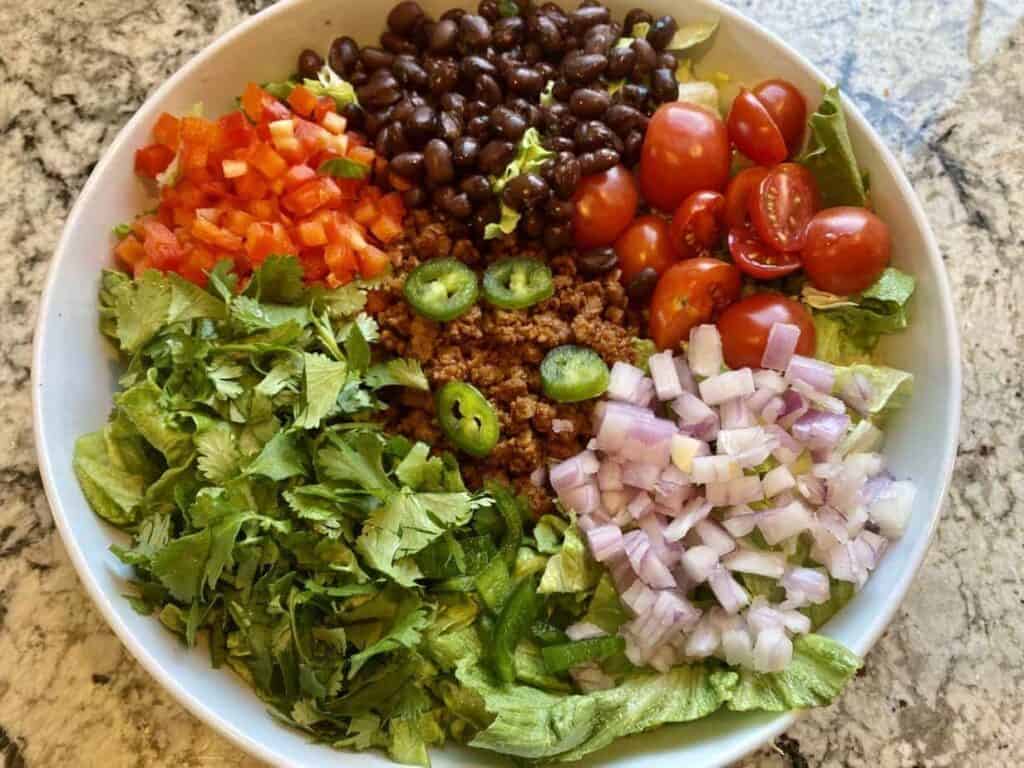 The list of 10 veggie taco salad 4 Vegan Taco Salad