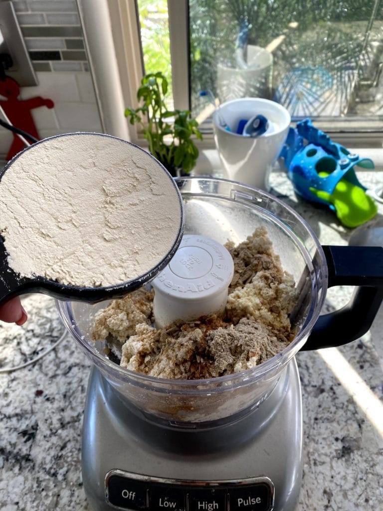 add flour and onion soup mix