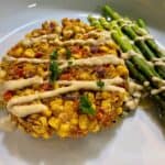 corn fritter served