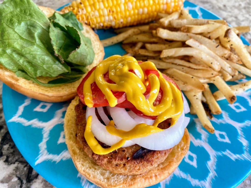 Trader Joe's Turkeyless Burger Served