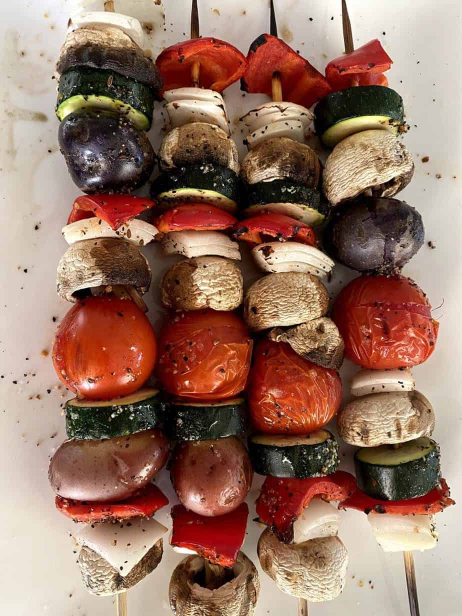 Parmesan Grilled Vegetable Skewers - Oh So Delicioso