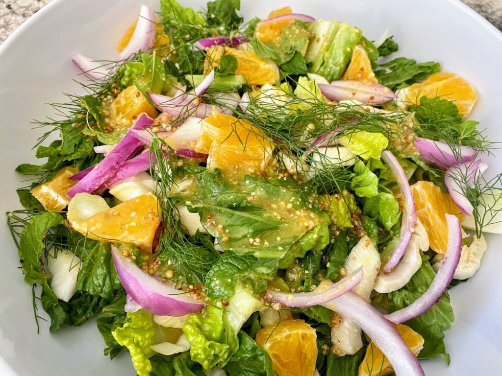 Fennel Salad with Oranges Close up