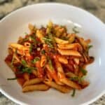 Penne Arrabbiata Served