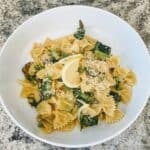 lemon pasta with veggies