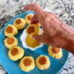 vegan corn dogs served
