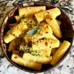 Pumpkin pasta served