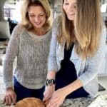 cutting the greek New Year's Bread