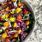 Brussel Sprout and Quinoa Salad Recipe served