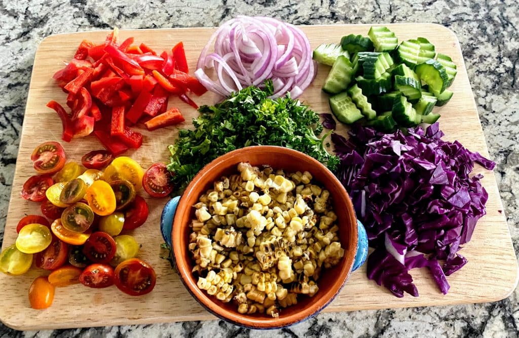 Salad with Corn ingredients