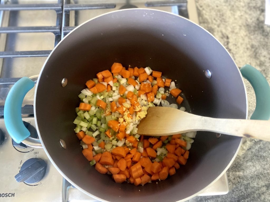 sauté the vegetables