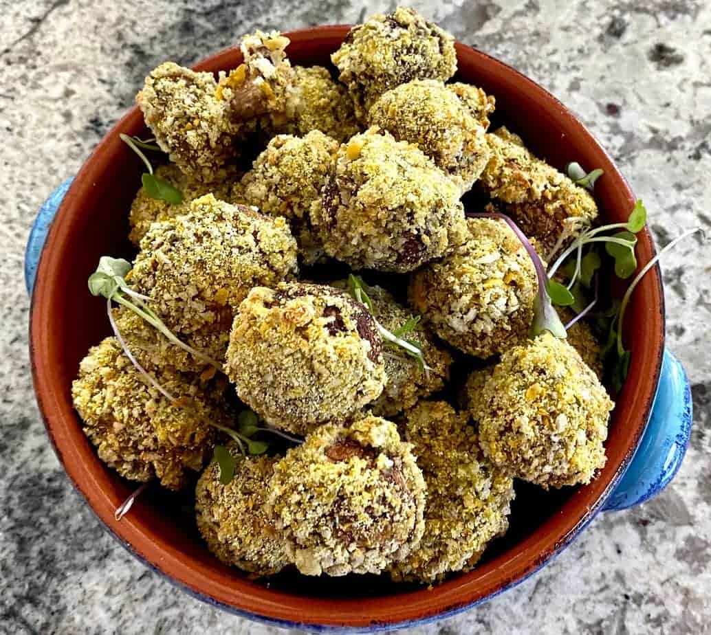 Easy Crispy Air Fried Mushrooms Kathy's Vegan Kitchen