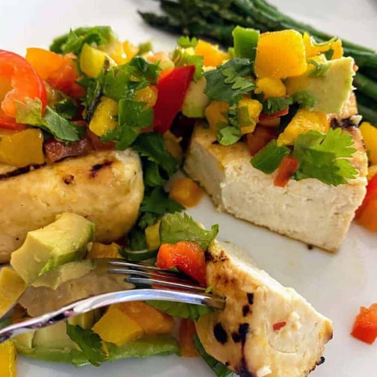 Grilled Tofu With Mango Salsa Kathy's Vegan Kitchen