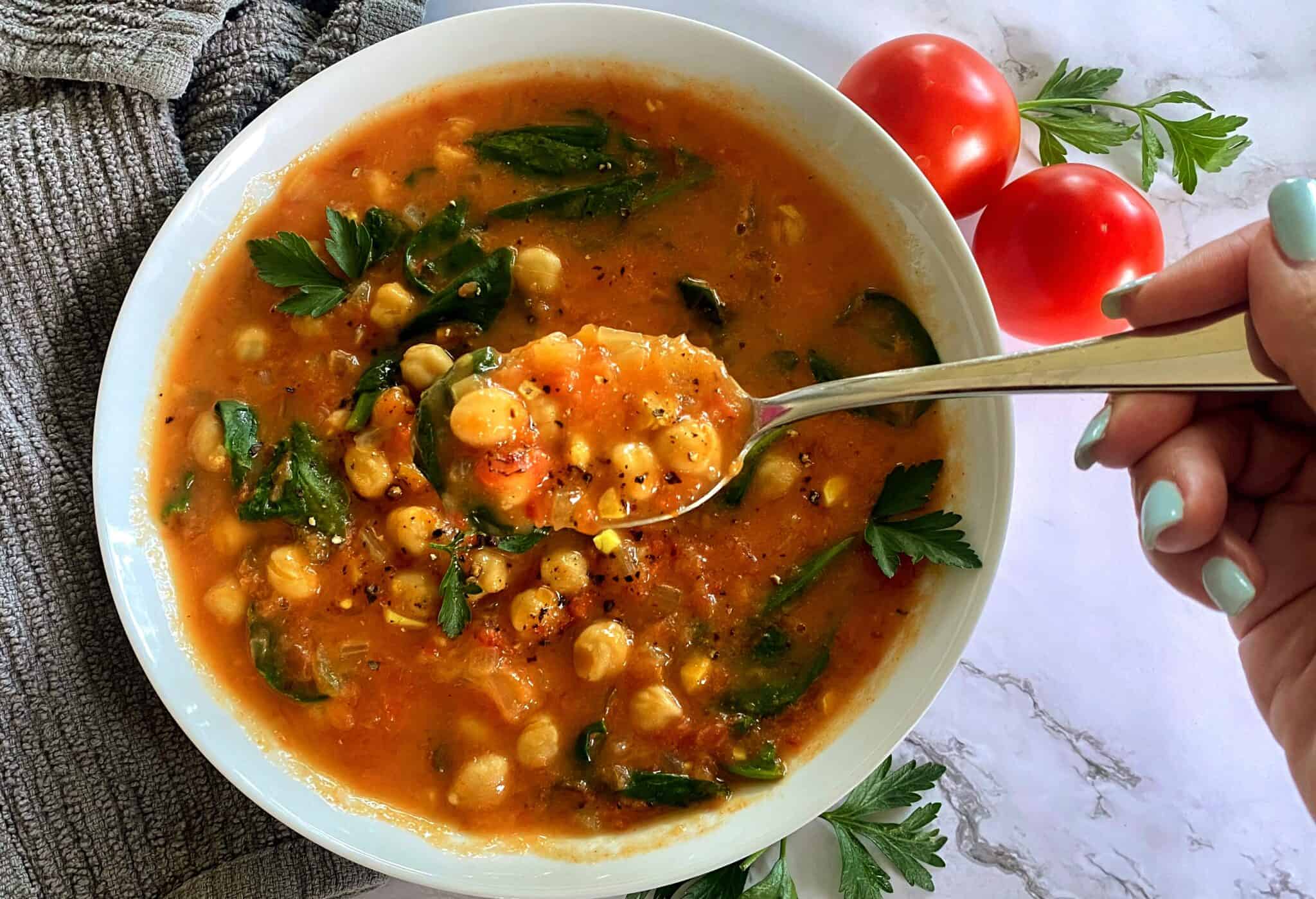 Chickpea Tomato Soup Kathy's Vegan Kitchen