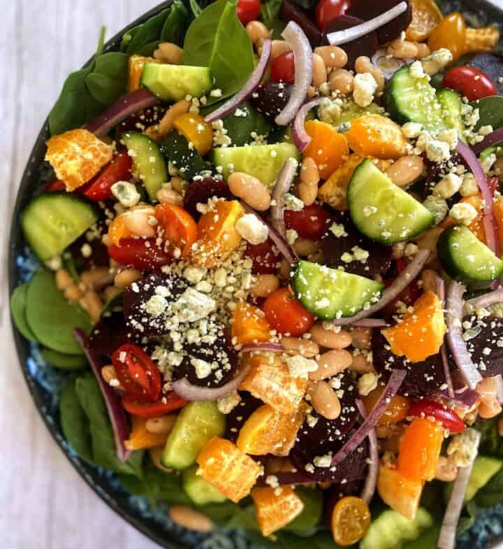 Best Spinach Salad with Mandarin Oranges | Kathy's Vegan Kitchen