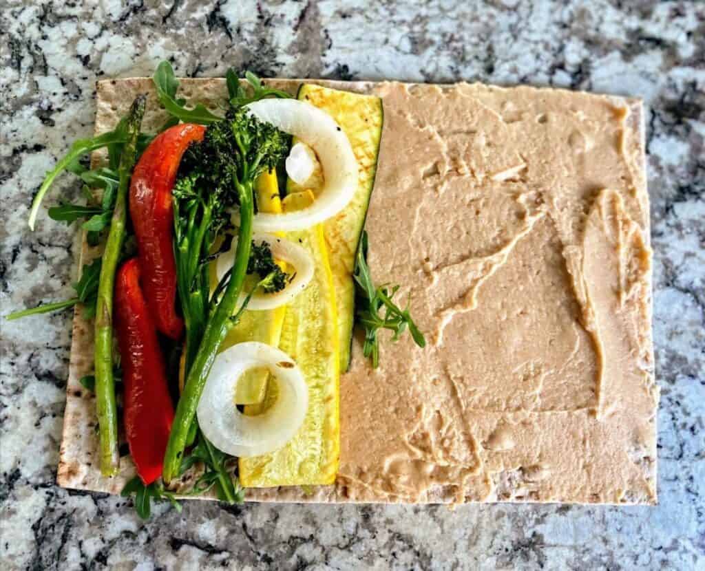 Veg Wrap with White Bean Spread | Kathy's Vegan Kitchen