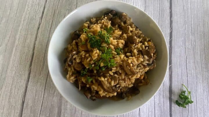 Vegan Mushroom Risotto | Kathy's Vegan Kitchen