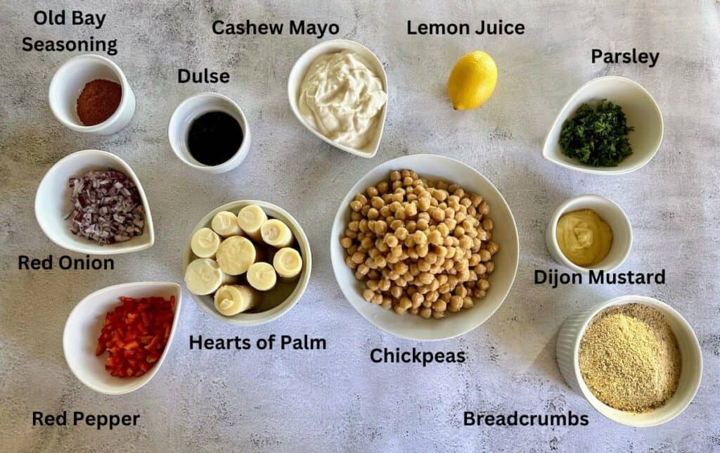 Hearts of Palm Crab Cakes Kathy's Vegan Kitchen