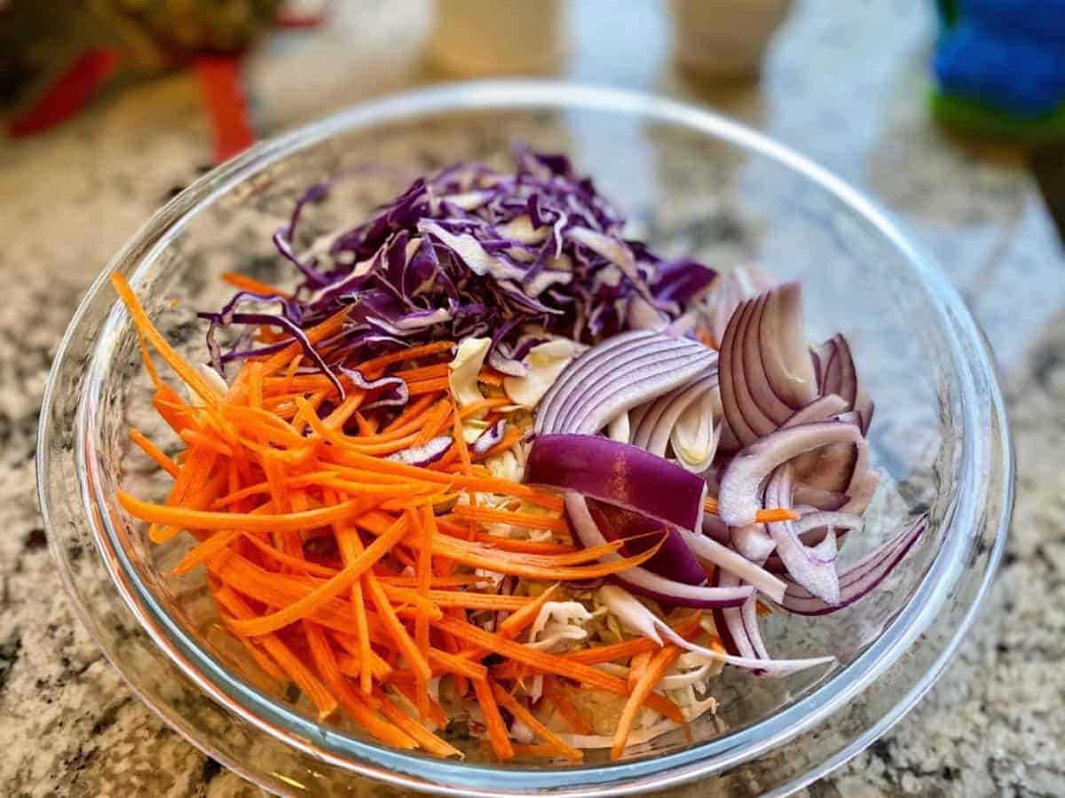 Recipe ingredients in a bowl.